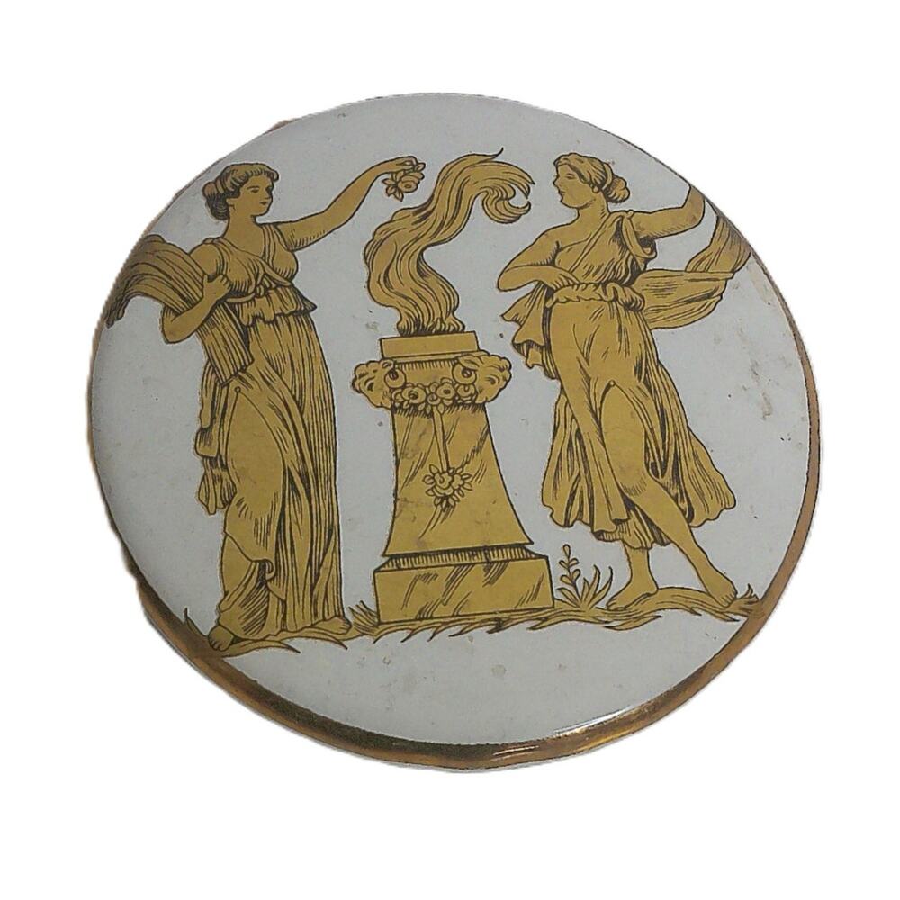 Vintage Greco-Roman Porcelain Mini Plate Classical Women Wall Decor Art